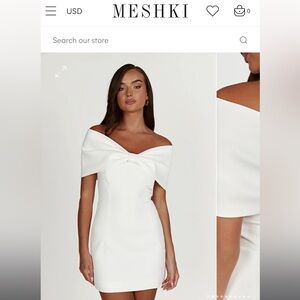 Meshki- Gwyneth off-shoulder bow dress
